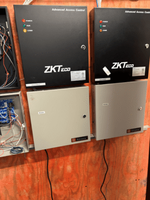 Access control and power supply panels.
